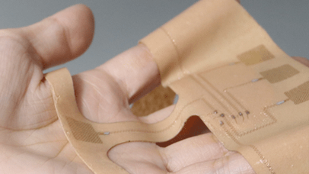 A flexible patch for minimally invasive electronic healthcare devices