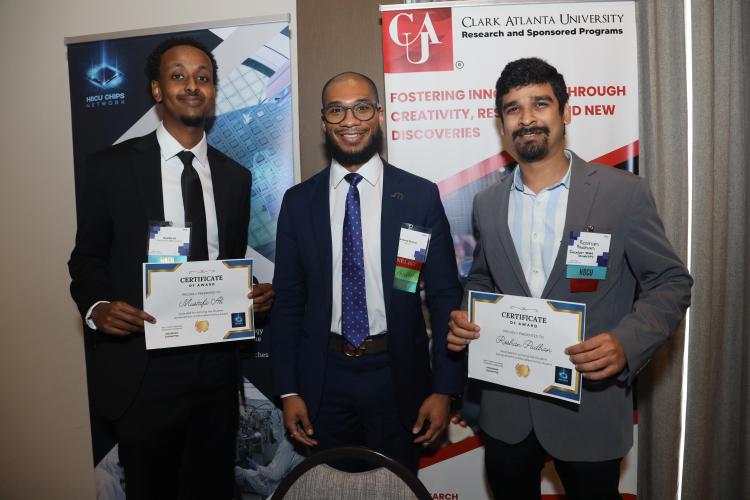 Pictured (left to right): Mustafa Ali, Armond Duncan, and Roshan Padhan